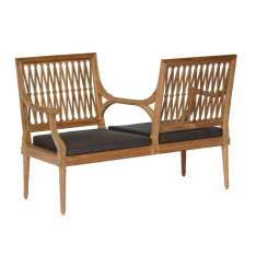 2-osobowa sofa z drewna tekowego Astello Serpentine