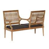 2-osobowa sofa z drewna tekowego Astello Serpentine