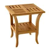 Kwadratowy stolik ogrodowy z drewna tekowego Deco Astello Tournesol