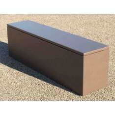 Ławka z cementu włóknistego i aluminium z miejscem do przechowywania Atelier So Green Garden bench with storage space