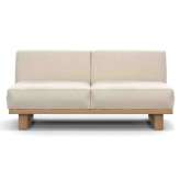 Dwuosobowa sofa ogrodowa z tkaniny i drewna tekowego Atmosphera 9.Zero 2S CENTRAL