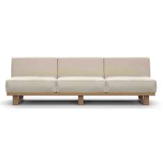 3-osobowa sofa ogrodowa z tkaniny i drewna tekowego Atmosphera 9.Zero 3S CENTRAL
