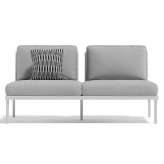 Dwuosobowa sofa ogrodowa z tkaniny Atmosphera Flash CENTRAL 2P