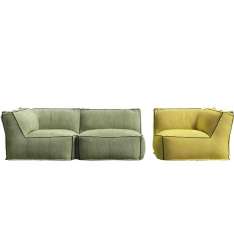 Sekcyjna sofa ogrodowa z tkaniny technicznej ze zdejmowanym pokryciem Atmosphera Soft