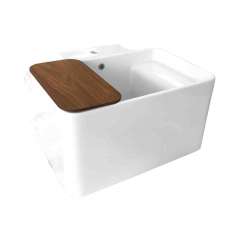Prostokątna umywalka ceramiczna do montażu na ścianie Azzurra Ceramica Anfibio