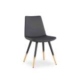Krzesło skórzane B&T Design Pera GRADIANT CONIC WOOD