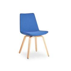 Krzesło z tkaniny z nogami ze sklejki B&T Design Pera PLYWOOD