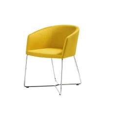 Krzesło na płozach z tkaniny z podłokietnikami B&T Design BARCLAY