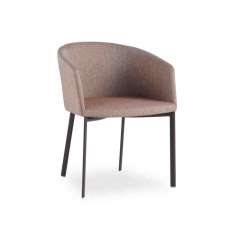 Tkaninowe krzesło z podłokietnikami B&T Design BARCLAY