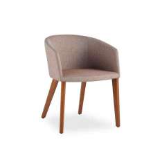 Tkaninowe krzesło z podłokietnikami B&T Design BARCLAY WOODY
