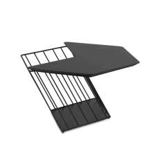 Sześciokątny stolik boczny z wbudowanym stojakiem na czasopisma B&T Design HEXAGON