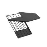 Sześciokątny stolik boczny z wbudowanym stojakiem na czasopisma B&T Design HEXAGON