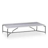 Niski prostokątny marmurowy stolik kawowy B&T Design MODEST