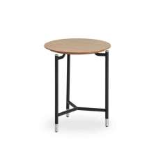 Okrągły stolik boczny z forniru drewnianego B&T Design MODEST