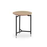 Okrągły stolik boczny z forniru drewnianego B&T Design MODEST