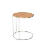 Okrągły stolik boczny z forniru drewnianego B&T Design PETTY