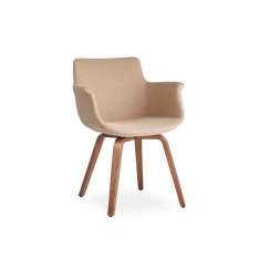 Tkaninowe krzesło z podłokietnikami B&T Design REGO PLYWOOD