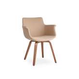Tkaninowe krzesło z podłokietnikami B&T Design REGO PLYWOOD