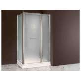 Prostokątna kabina prysznicowa z satynowego szkła z drzwiami uchylnymi Bath&Bath DORSET