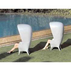 Fotel ogrodowy z polietylenu z wysokim oparciem BD Barcelona Design Showtime