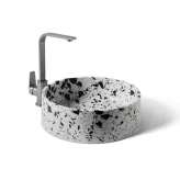 Umywalka nablatowa okrągła z lastryko Bentu Design Hui