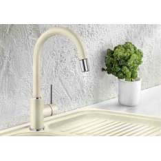 Bateria kuchenna z wyciąganą wylewką prysznicową Blanco BLANCO MIDA-S versione SILGRANIT