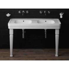 Podwójna umywalka ceramiczna Console Bleu Provence Provence '900