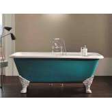 Prostokątna wanna żeliwna na nóżkach Bleu Provence QUADRO