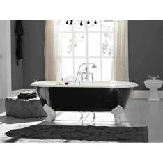 Wanna żeliwna owalna na nóżkach Bleu Provence VINTAGE