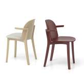 Krzesło z litego drewna z podłokietnikami Bosc Lanas