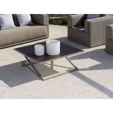 Kwadratowy aluminiowy stolik ogrodowy Braid Zoe
