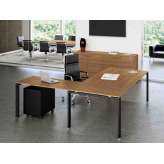 Drewniane biurko gabinetowe w kształcie litery L Bralco Glider