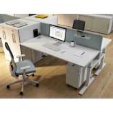 Prostokątne biurko biurowe z płyty wiórowej melaminowanej Bralco Winglet