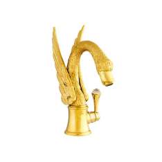 Jednouchwytowa bateria umywalkowa z kryształami Swarovski®. Bronces Mestre Antartica Swan