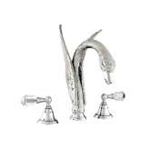 Bateria umywalkowa 3-otworowa z kryształami Swarovski®. Bronces Mestre Antartica Swan