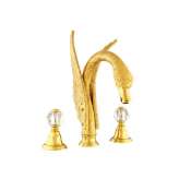Bateria umywalkowa 3-otworowa z kryształami Swarovski®. Bronces Mestre Antartica Swan
