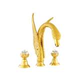 Bateria umywalkowa 3-otworowa z kryształami Swarovski®. Bronces Mestre Antartica Swan