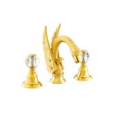 Bateria umywalkowa 3-otworowa z kryształami Swarovski®. Bronces Mestre Antartica Swan