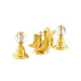 Bateria umywalkowa 3-otworowa z kryształami Swarovski®. Bronces Mestre Antartica Swan