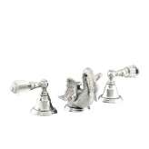Bateria umywalkowa 3-otworowa z kryształami Swarovski®. Bronces Mestre Antartica Swan