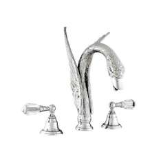 Bateria wannowa 3-otworowa z kryształami Swarovskiego®. Bronces Mestre Antartica Swan