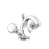 Bateria umywalkowa 1-otworowa z kryształami Swarovski®. Bronces Mestre Atlantica