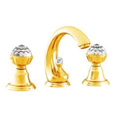Bateria umywalkowa 3-otworowa z kryształami Swarovski®. Bronces Mestre Atlantica