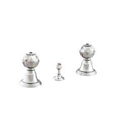 Bateria bidetowa 3-otworowa z kryształami Swarovskiego®. Bronces Mestre Atlantica