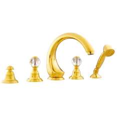 Zestaw wannowy z 5 otworami i kryształami Swarovski®. Bronces Mestre Atlantica