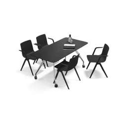 Prostokątny stół konferencyjny na kółkach Brunner team