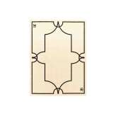 Prostokątny dywanik wełniany o geometrycznych kształtach Bruno Zampa Shirley