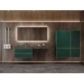 Podwieszana szafka łazienkowa w skórze i ceramice BT45 BT45 VRDE LEATHER BATHROOM VANITY