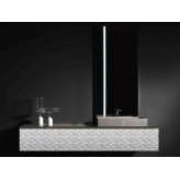 Naścienna szafka na kosmetyki z drewna i marmuru BT45 DIAMOND VANITY