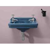 Prostokątna umywalka do ręcznego spłukiwania z przelewem Burlington Bathrooms ALASKA BLUE